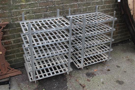 Pair foundry trolleys